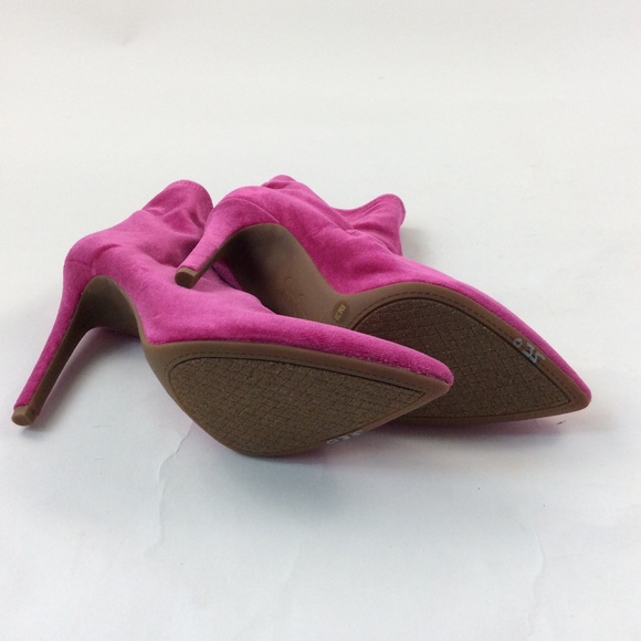 New Jessica Simpson Pelina Pink Velvet Ankle Boot - Picture 6 of 6